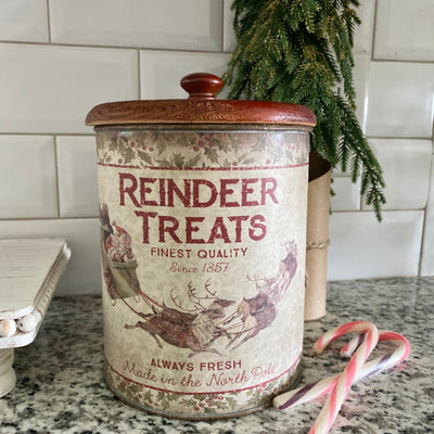 Reindeer Treats Tin Canisters