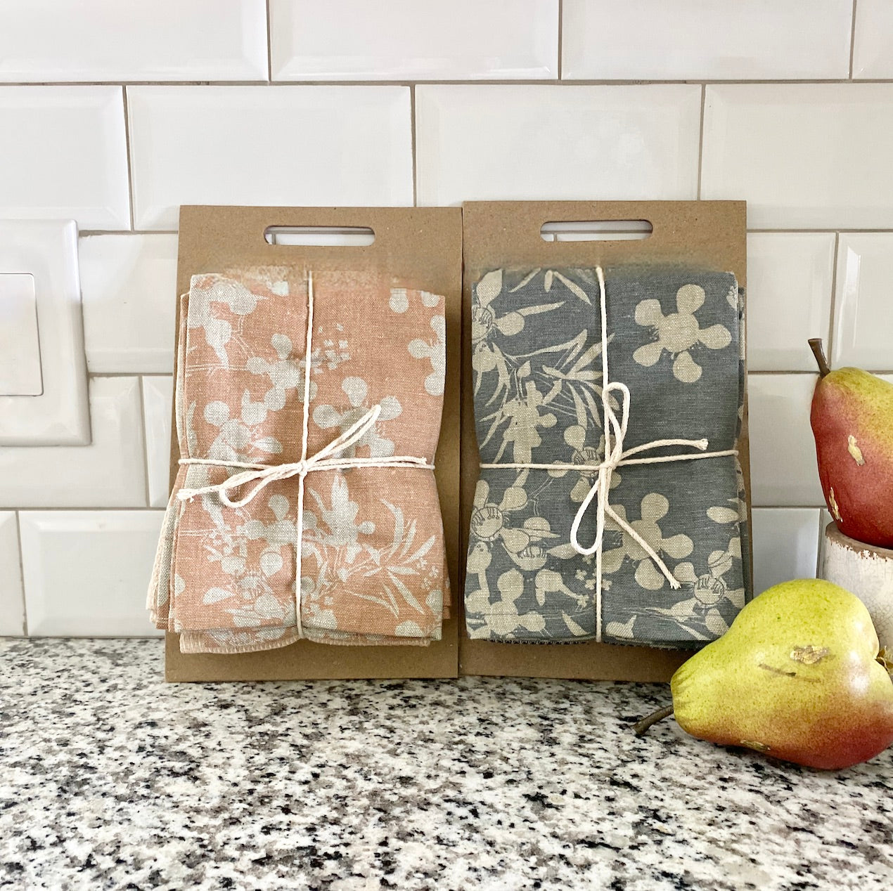 S/2 Myrtle Tea Towels Clay