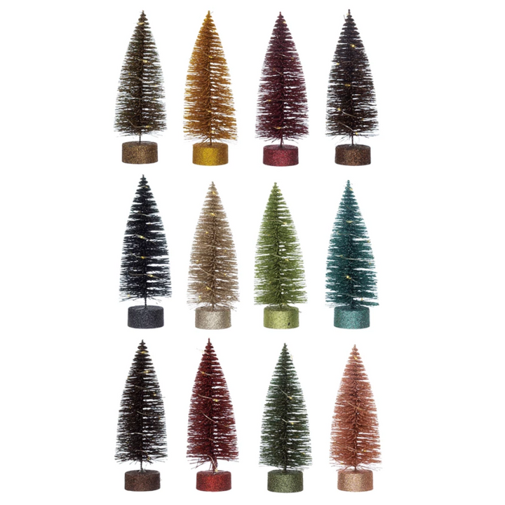 Light-Up Bottle Brush Trees