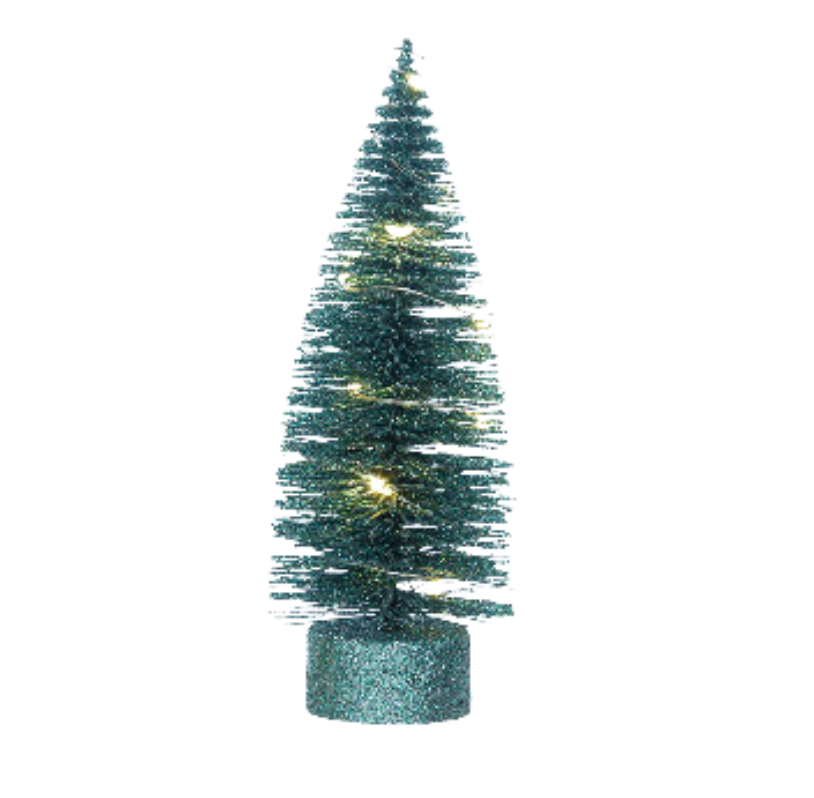 Light-Up Bottle Brush Trees