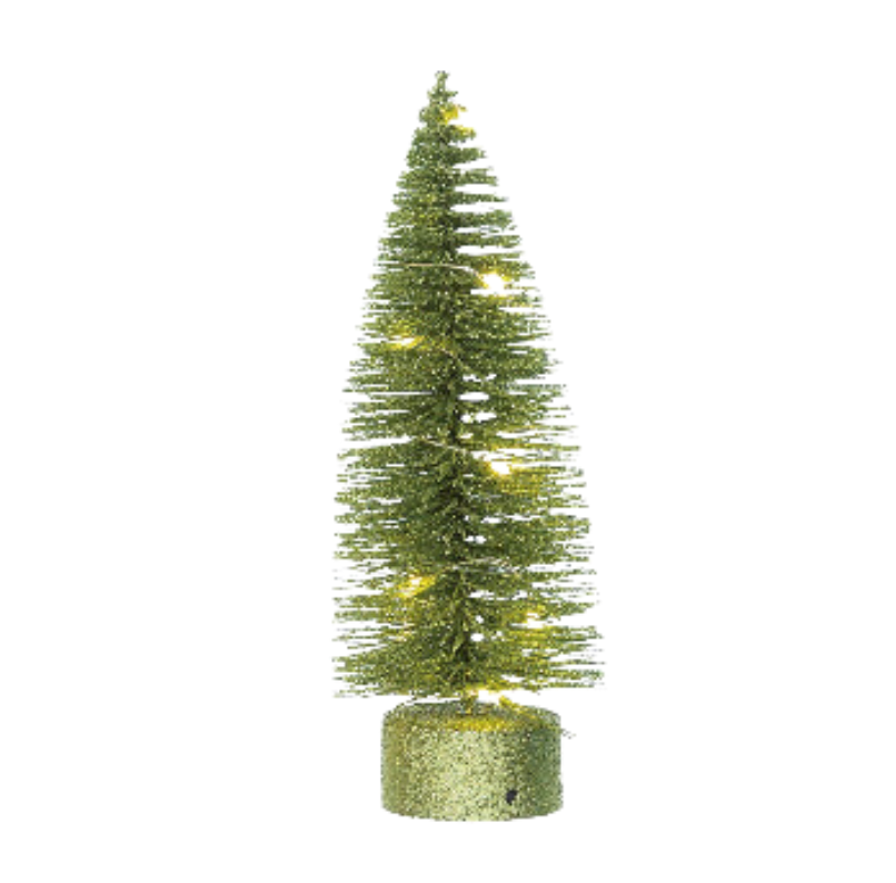 Light-Up Bottle Brush Trees