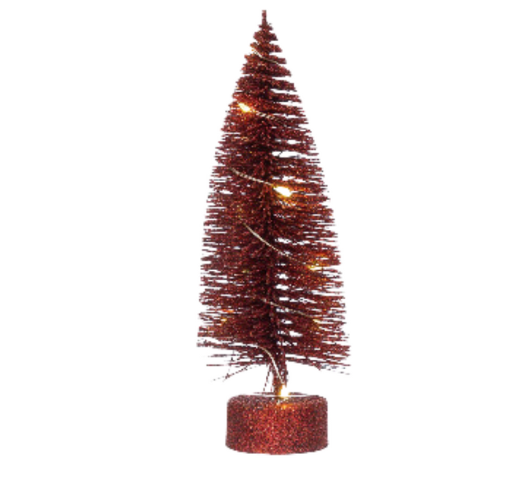 Light-Up Bottle Brush Trees