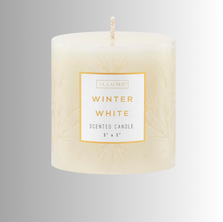 Winter White Scented Pillar Candle