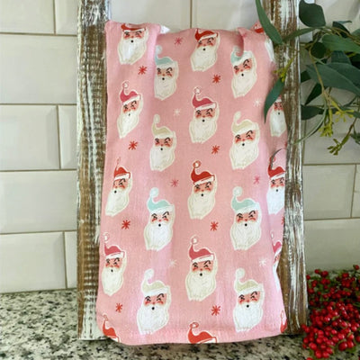 Santa Face Flour Sack Kitchen Towel