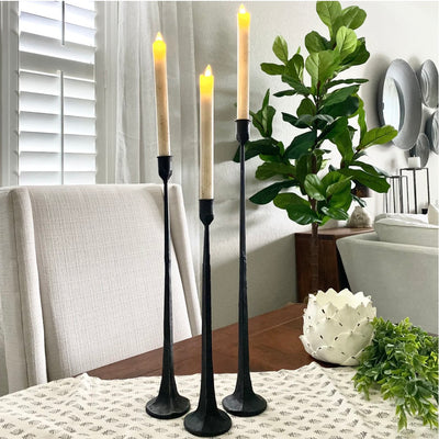 Moving Flame Taper Candle Set