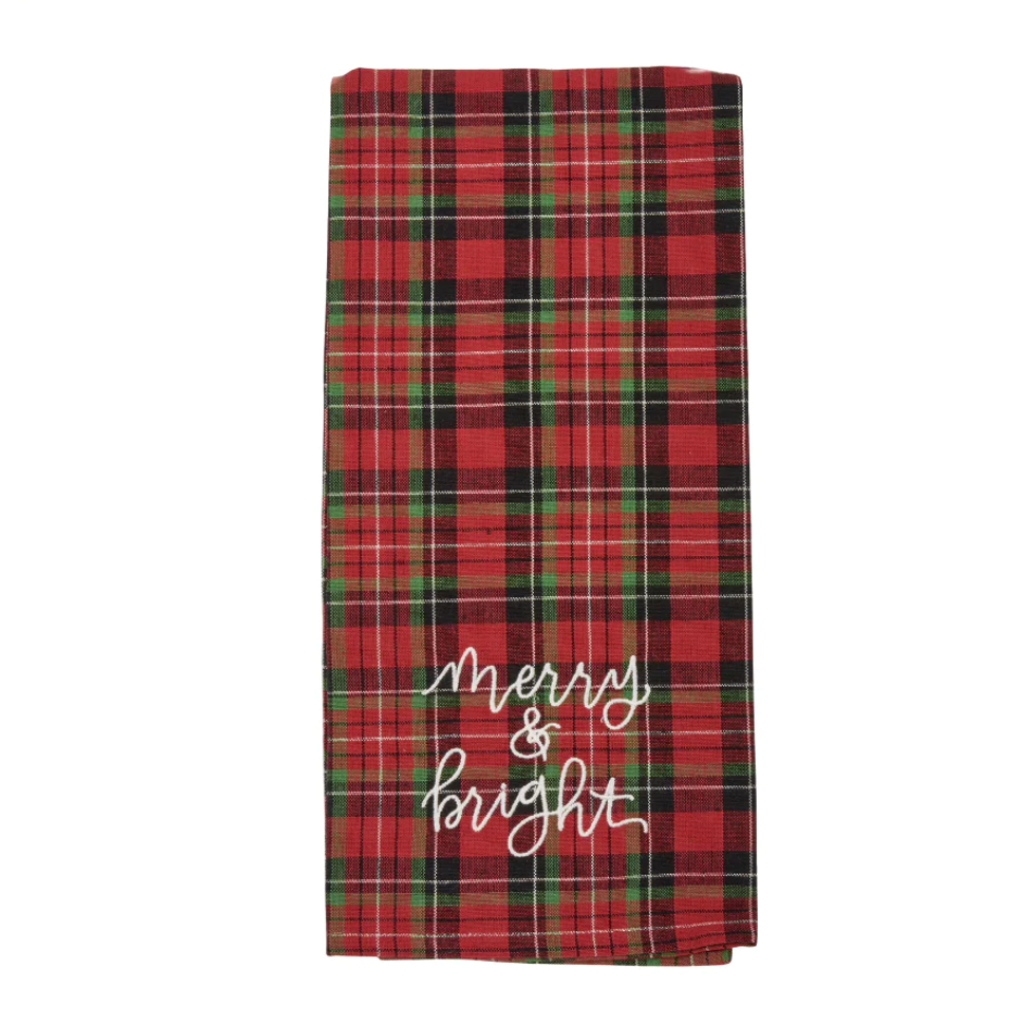 Merry & Bright Plaid Kitchen Towel