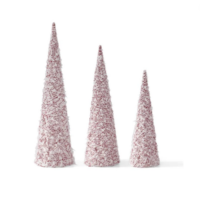 Set/3 Glitter Twine Cone Trees