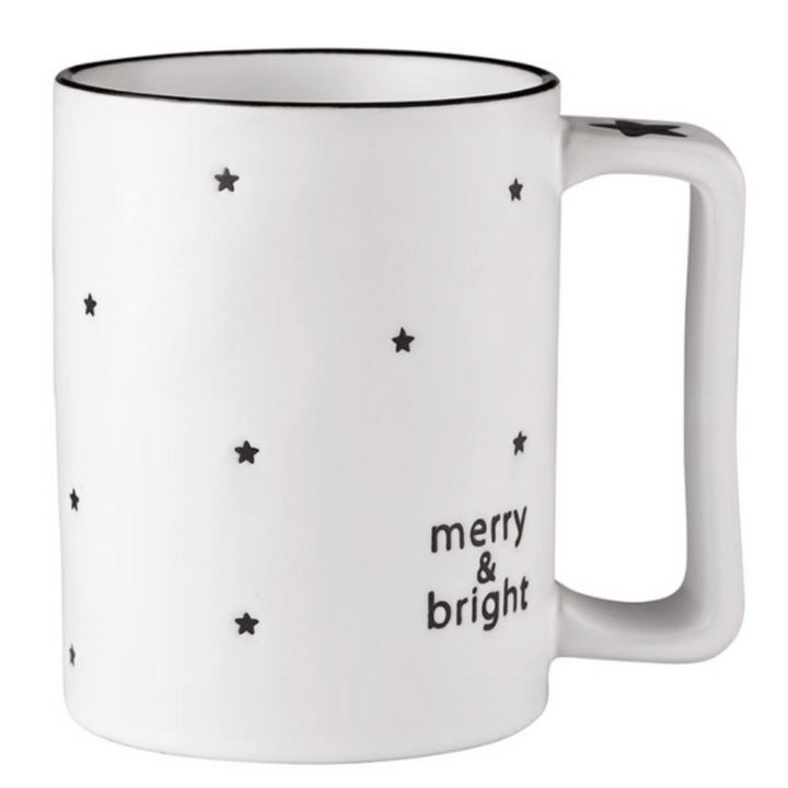 "Merry & Bright" Organic Holiday Mug