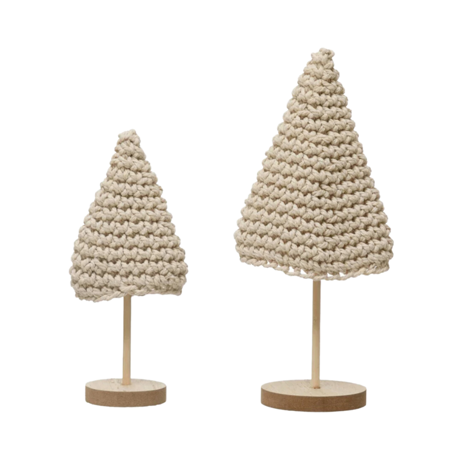Set/2 Cotton Crochet Trees