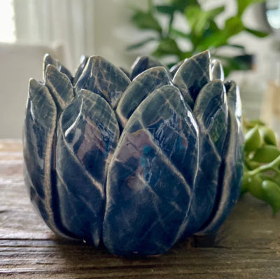 Blue Flower Tea-light Holder