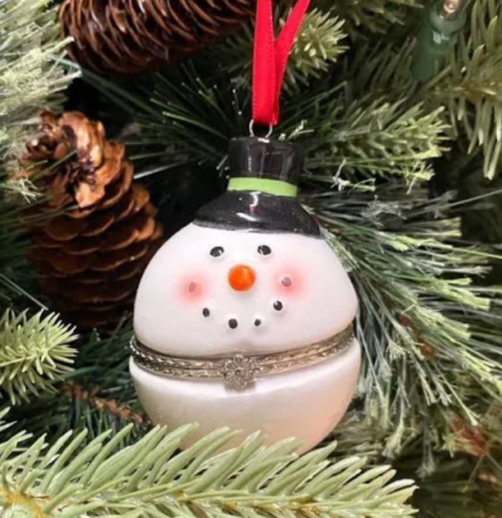 Snowman Pillbox Ornaments