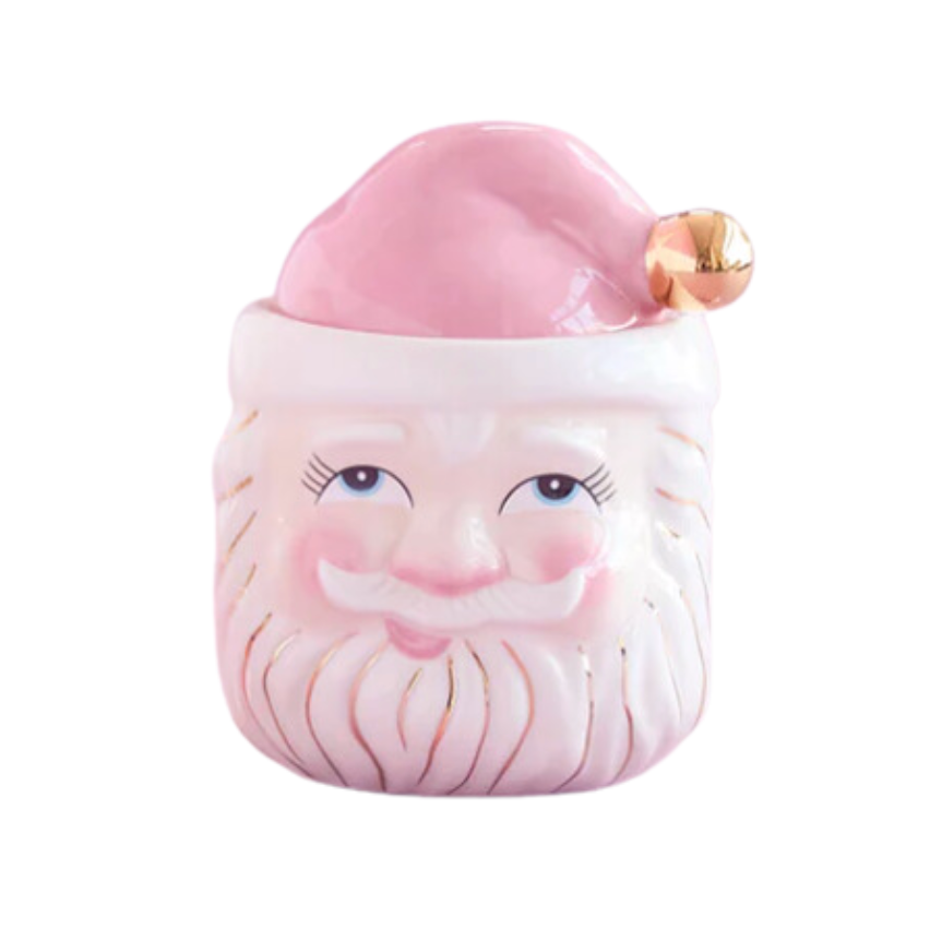 Pink Papa Noel Candy Jar