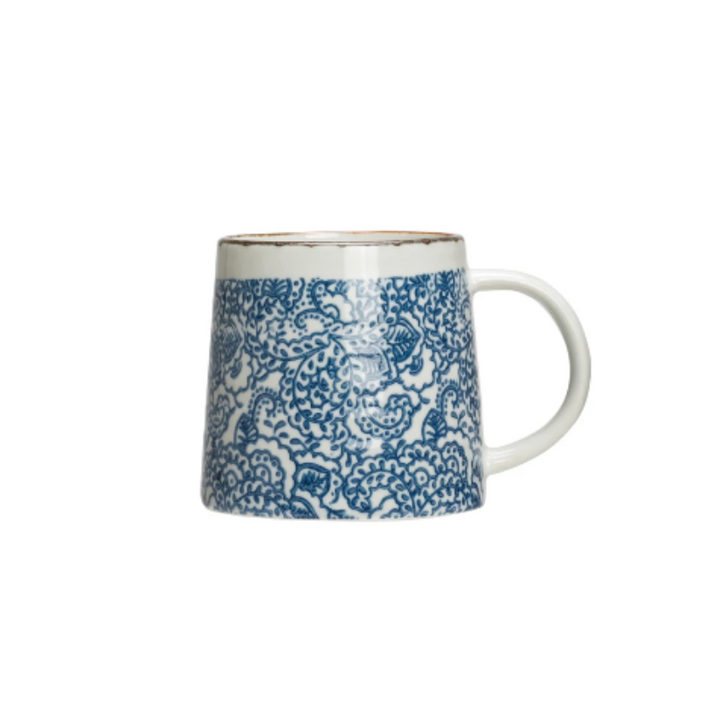 Blue Floral Mugs