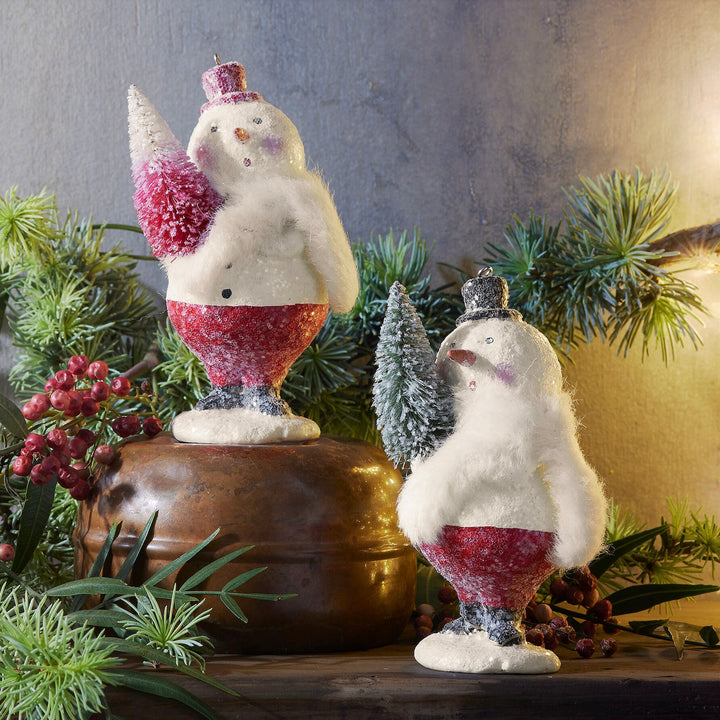 Set/2 Sparkle Snowman Ornaments