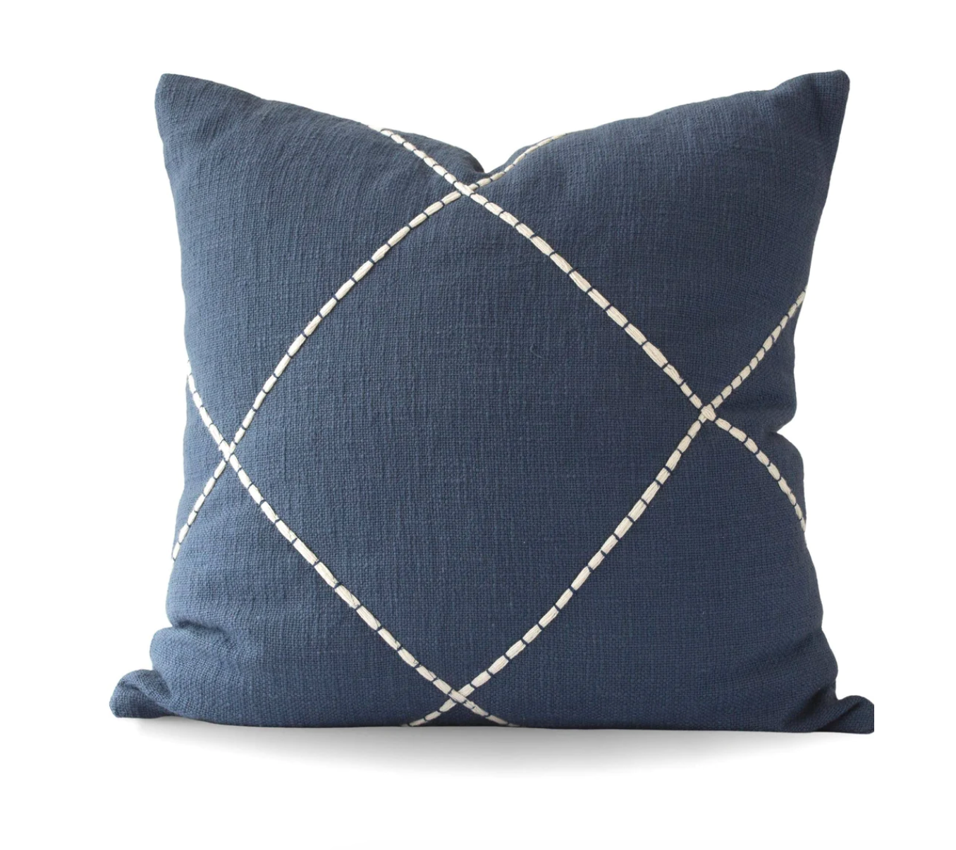 Criss Cross Embroidered Pillow Covers