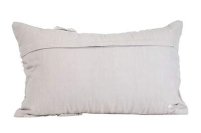 Set/2 Gray Hand Woven Accent Pillows