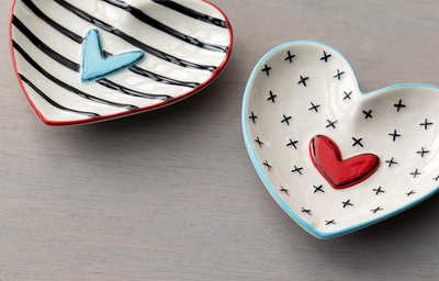 Red Heart Trinket Dishes
