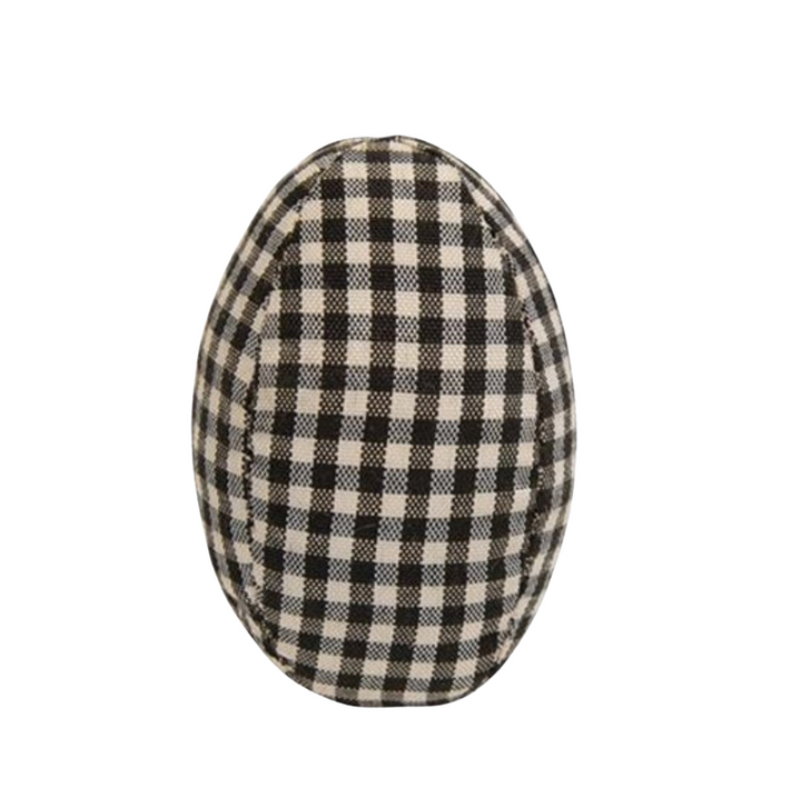 Set/3 Black & White Gingham Fabric Eggs