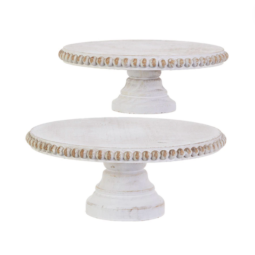 Distressed Beaded Edge Pedestals