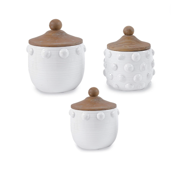Set/3 Raised Dot Canisters