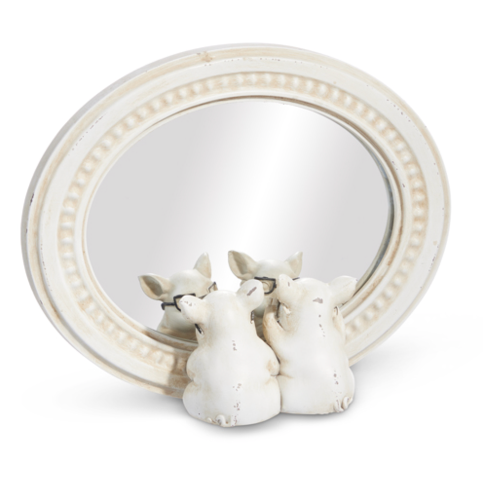 Pigs With Glasses Mirror Decor