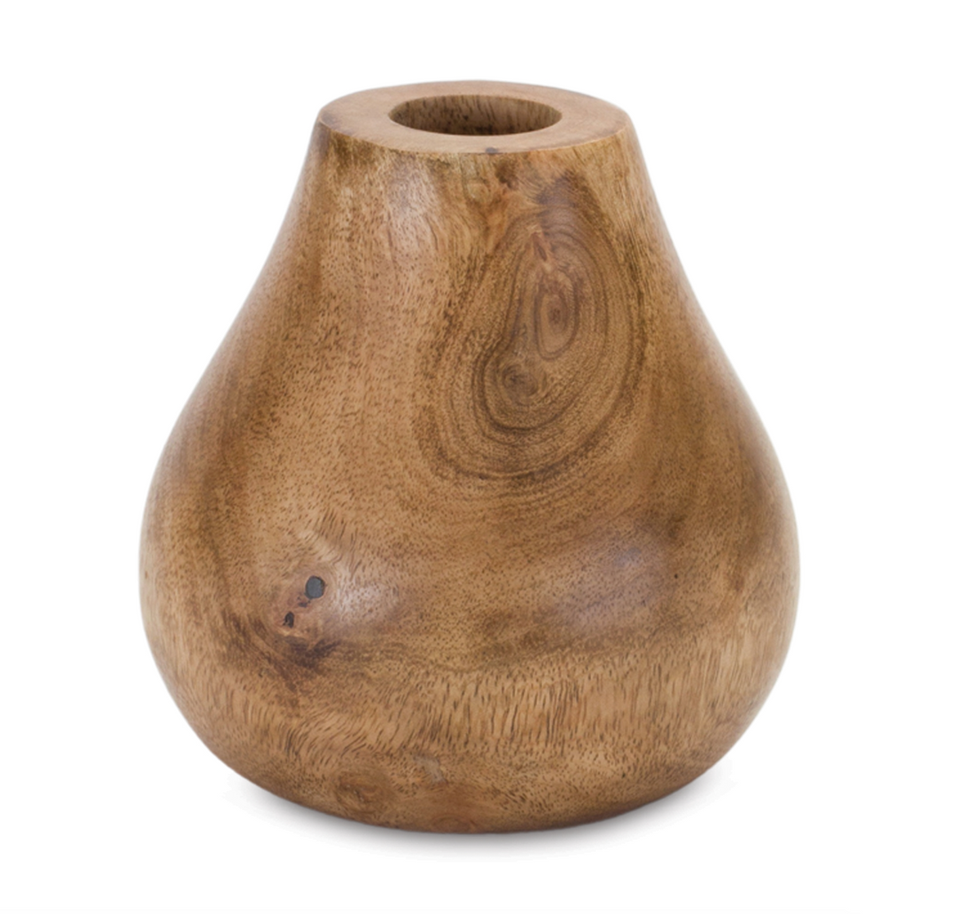 Set/3 Wood Bud Vases