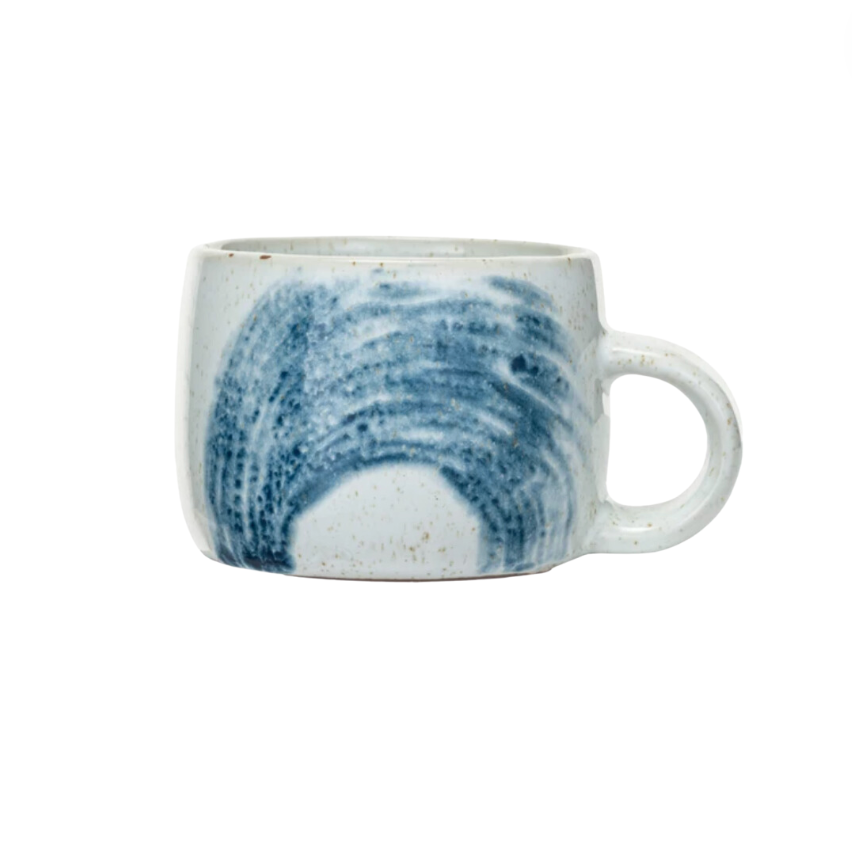 Hand-Painted Stoneware Mugs