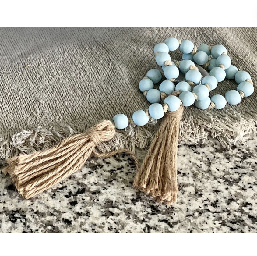 Light Blue Bead Garland