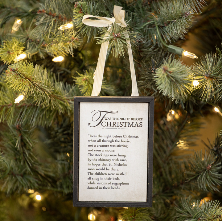 "Twas The Night" Sign Ornament