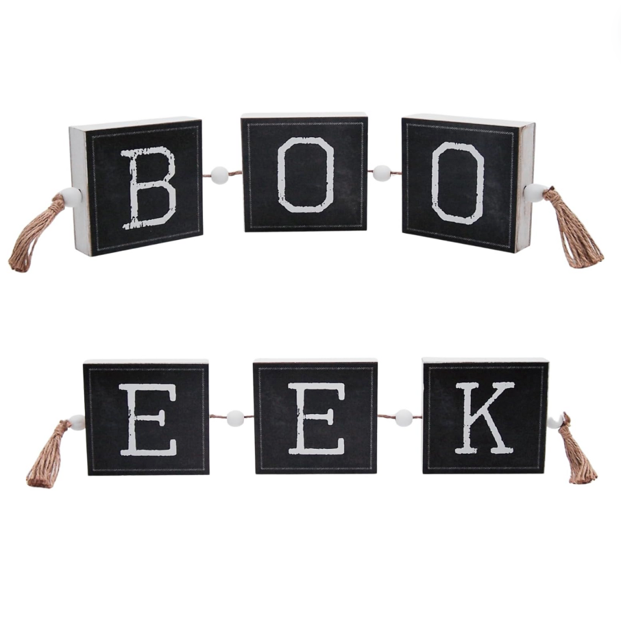 BOO/EEK Reversible Halloween Sign