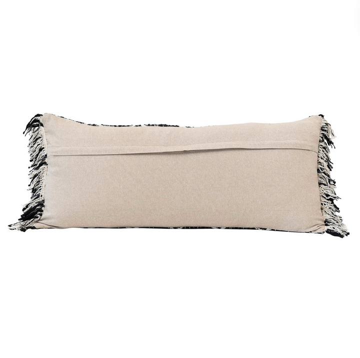 Black & White Abstract Pattern Lumbar Pillow