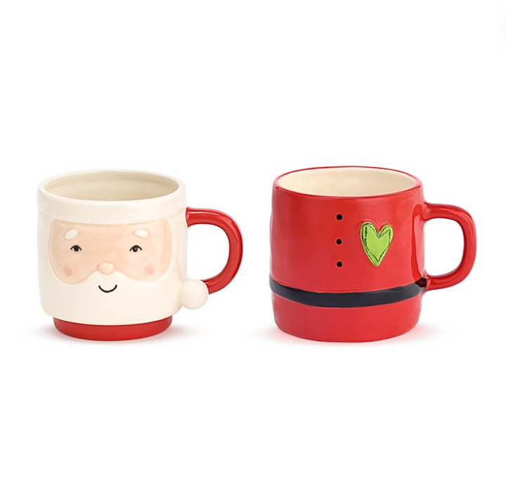 Heartful Santa Stacked Mugs