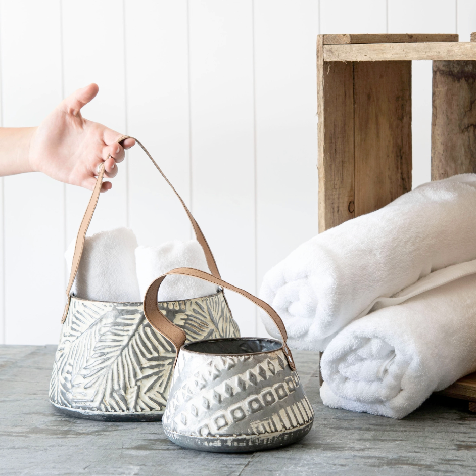 Set/2 Whitewashed Langford Baskets