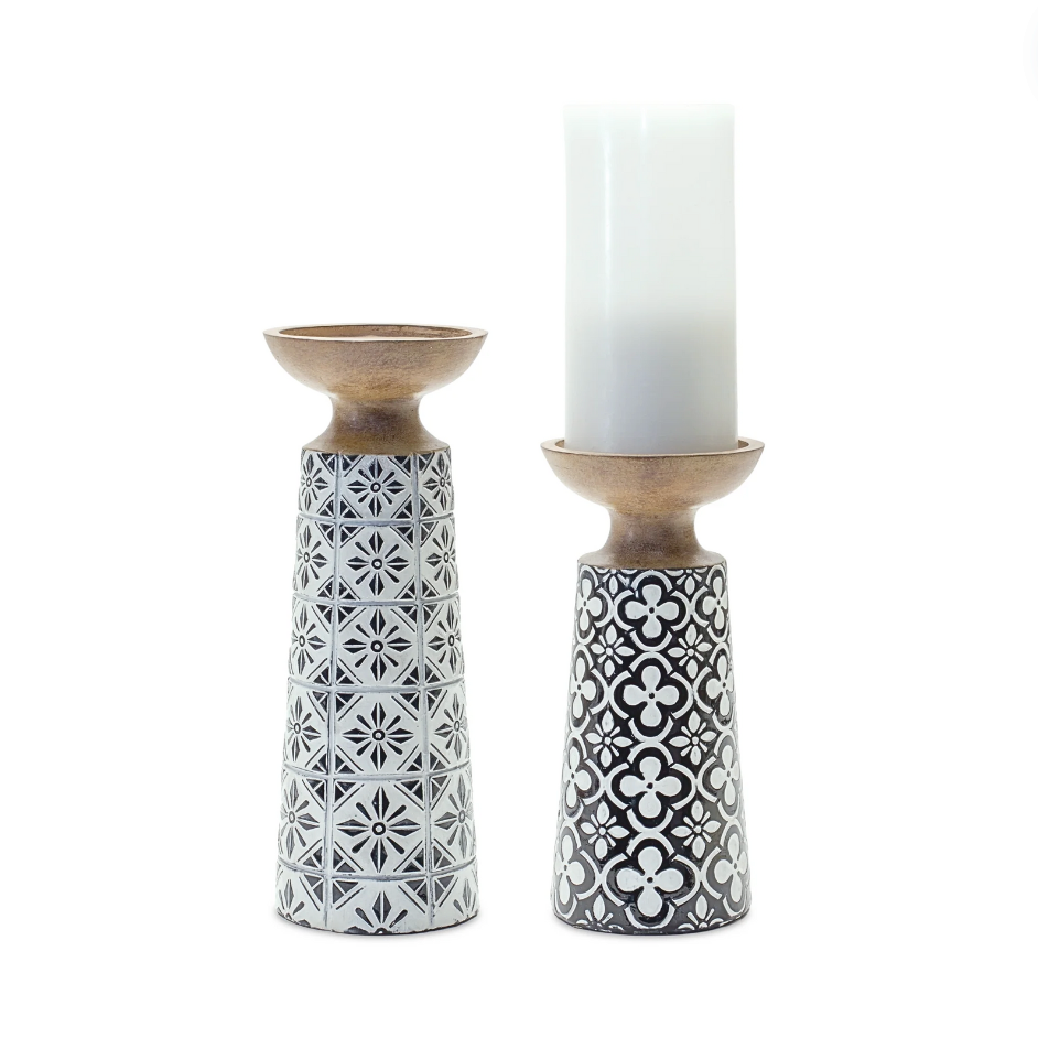 Set/2 Resin Candle Holders