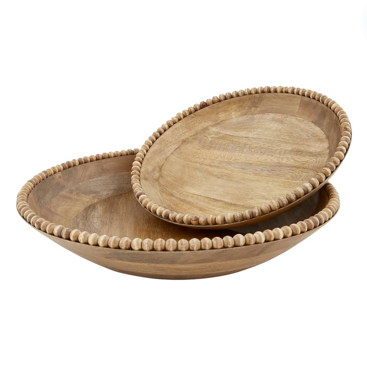 Nesting Brown Beaded Bowl Set