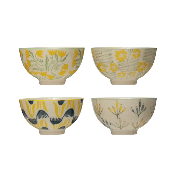 Set/4 Buttercup Stoneware Bowls