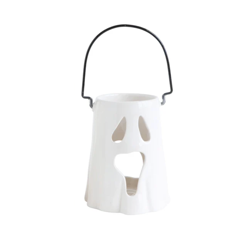 Set/2 Ceramic Ghost Lanterns