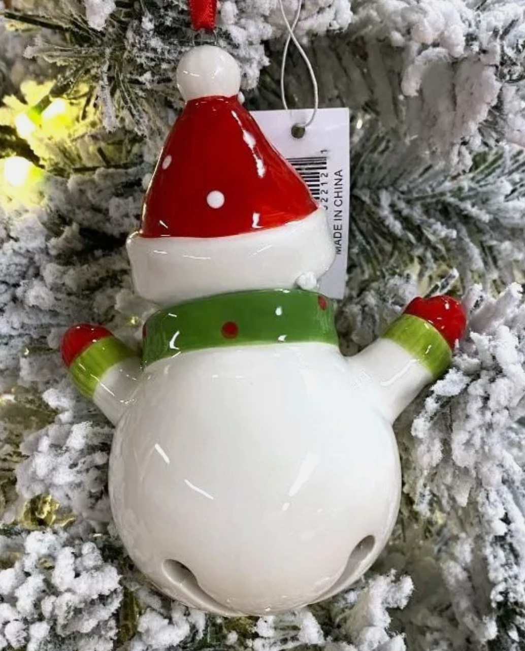 Snowman Bell Ornament