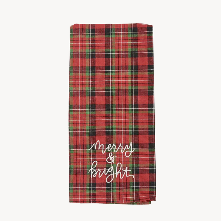 Merry & Bright Plaid Kitchen Towel