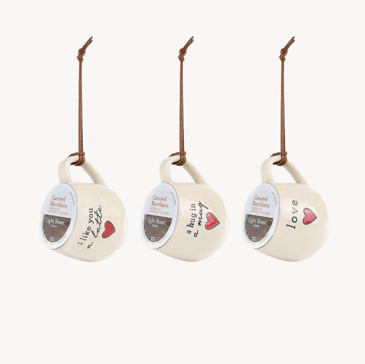 Love Coffee Pod Mug Ornaments