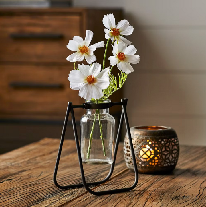 Olivia Hanging Glass Jar Vase