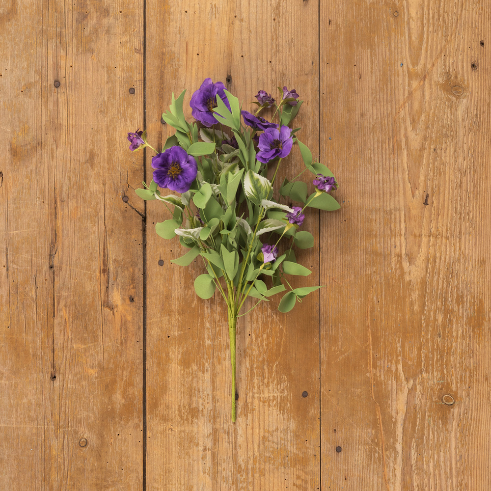 Faux purple flower spray