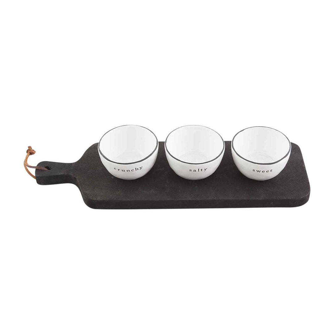 Serving Board & Snack Bowl Set