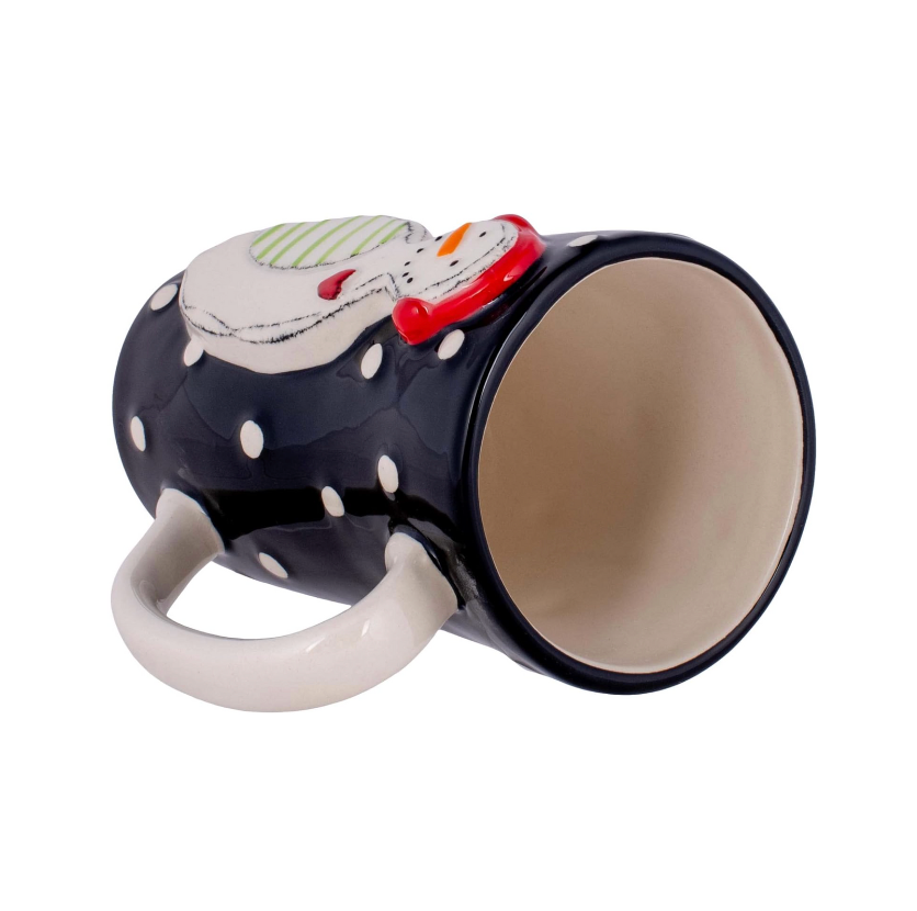 Set/2 Snowman Polka Dot Mugs