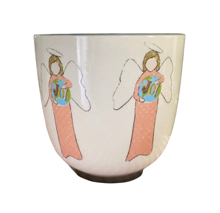 Set/4 Holiday Stoneware Icon Cups