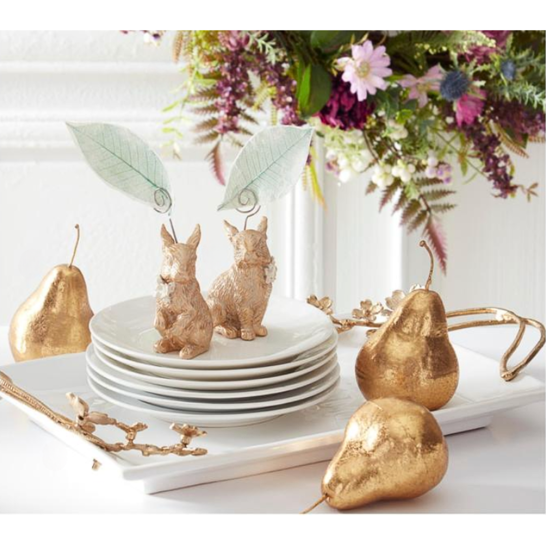 Set/4 Metallic Gold Pears