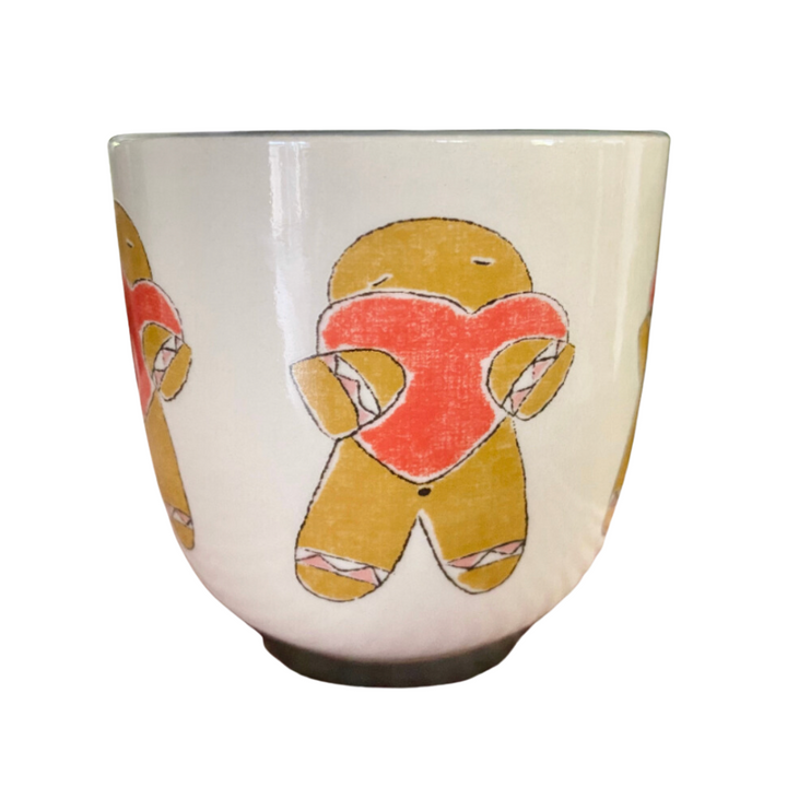 Set/4 Holiday Stoneware Icon Cups