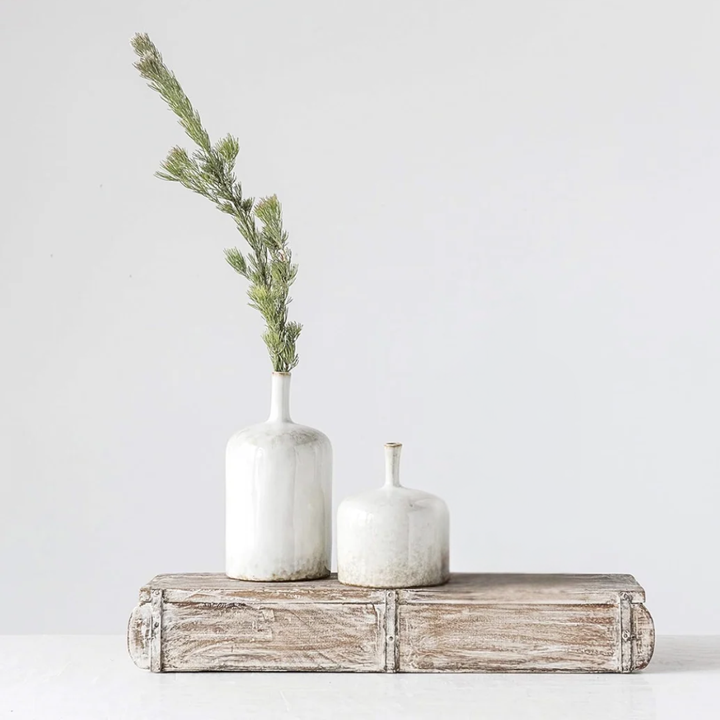 Set/2 Glazed Stoneware Vases