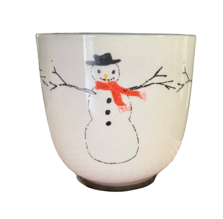 Set/4 Holiday Stoneware Icon Cups