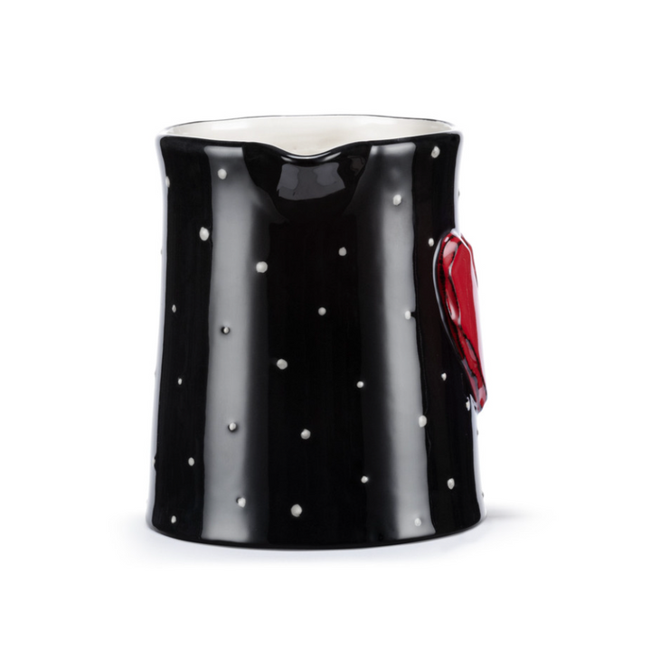 Black & White Red Heart Pitcher